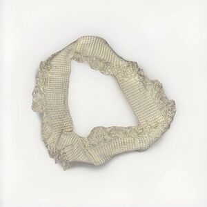 Scarfand Co. Ivory Open Knit Infinity Scarf with Boho Fringe Tassels
